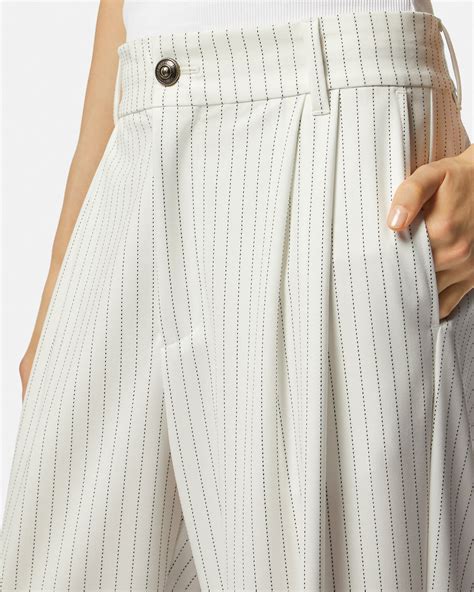 versace jean couture silk pinstrips pants|Versace Jeans Couture Pants for Women .